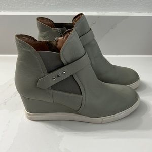Brand New Paolo Gray Wedge bootie!